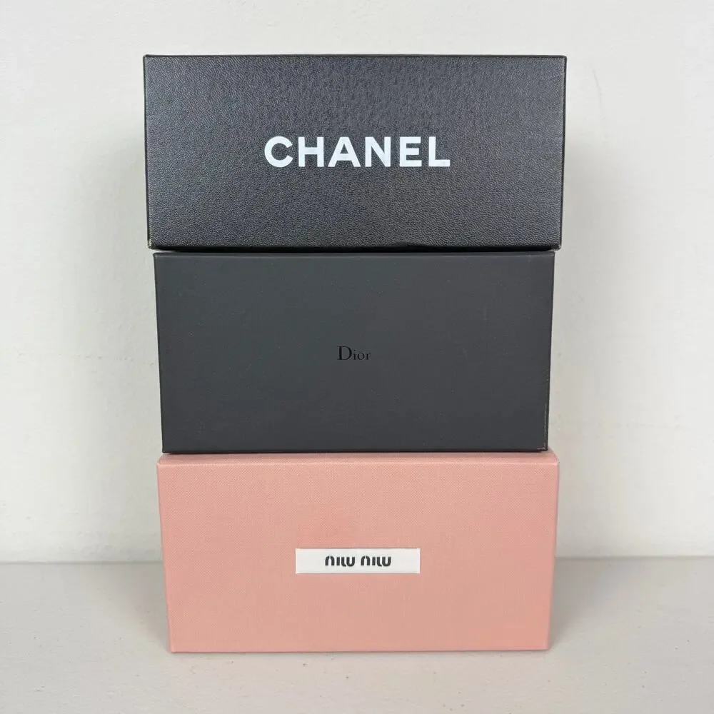 Designer Sunglasses Boxes Chanel Dior Miu Miu Lot of 3 Display Box